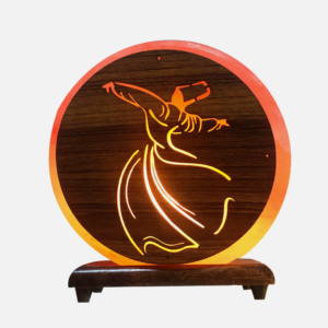 3D Whirling Dervish Himalayan Salt Plate Lamp