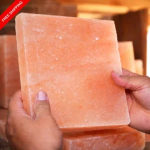 Himalayan Rock Salt Cooking Plate 8×8×1 | Natural Himalayan Salt Slab for BBQ, Grilling, Searing