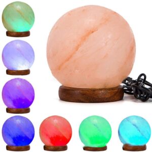 Ball USB Himalayan Salt Lamp with Color-Changing LED
