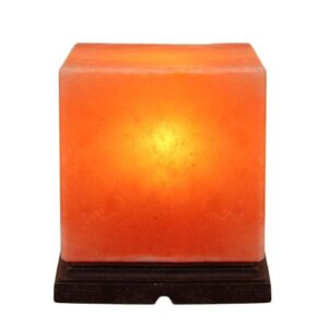 Cube Shape Himalayan Crystal Salt Lamp