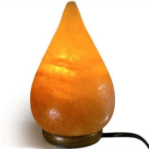 Hand-Carved Raindrop Himalayan Salt Lamp