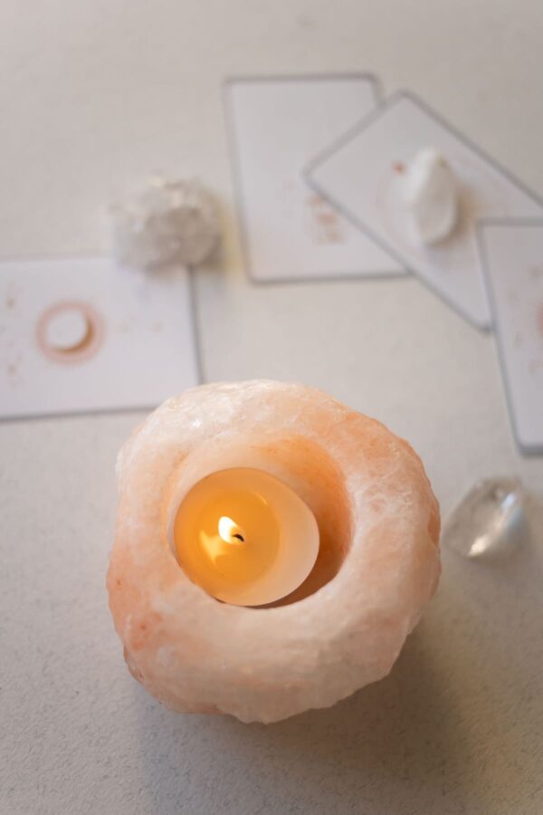 Triangle Shape Candle Holder Himalayan Rock Salt