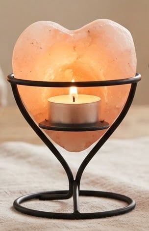 Heart Shape Candle Holder with Metal Stand